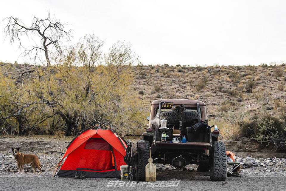 jeep willys set up camp