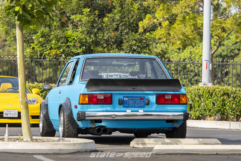 Blue Toyota Corolla E30 at State of Speed Los Angeles LA