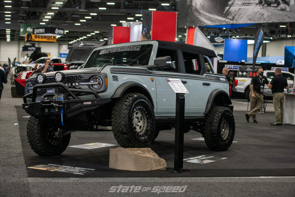 Superwinch Badlands Ford Bronco at SEMA 2021 on Fifteen52