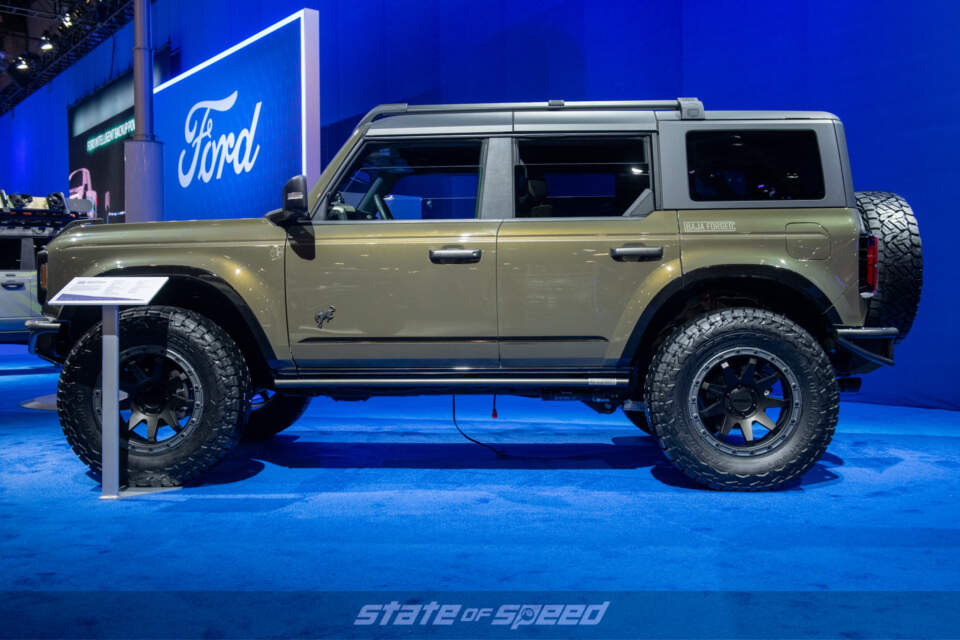 Ford Bronco Outerbanks 4 door at SEMA 2021 Ford Booth