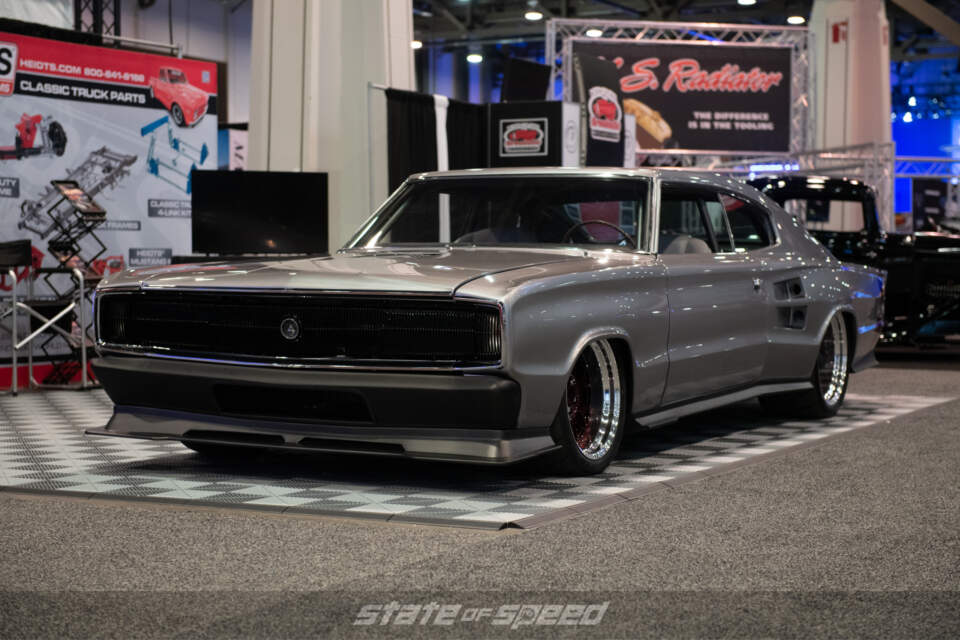 Heidts Independent Suspension Grey Charger at SEMA 2021