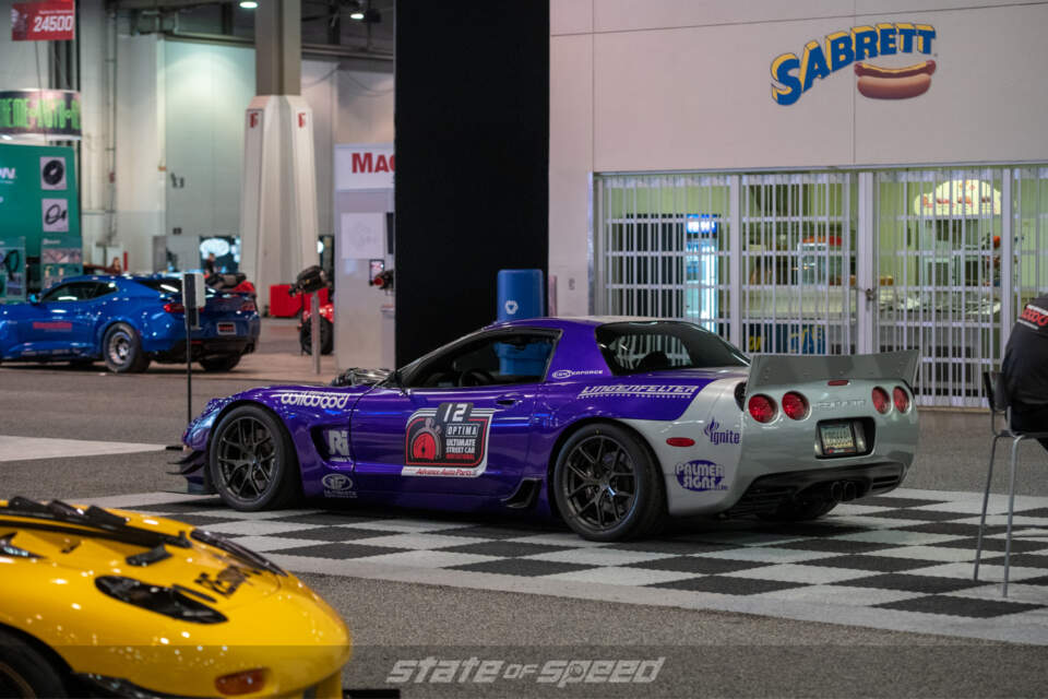 Purple and Silver C5 Corvette Racecar at SEMA 2021